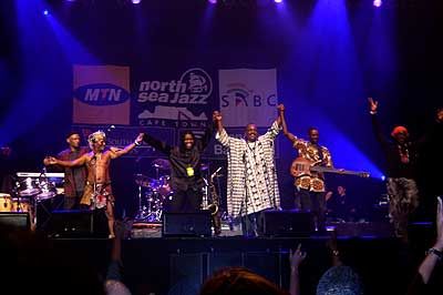Sakhile take a bow after their first performance together in a free South Africa. © Eugene Arries.